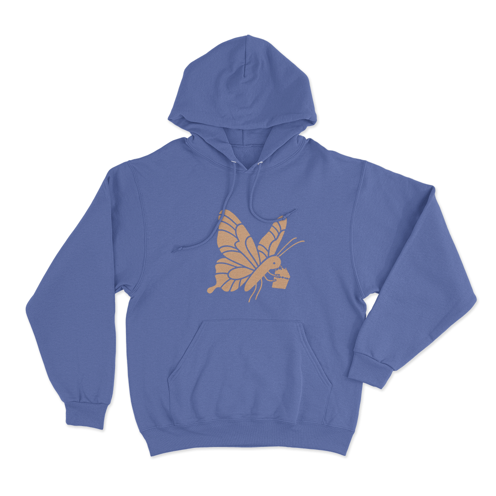 Butterfly Tag Unisex Hoodie Blue Butterfly Tag Unisex Hoodie Blue