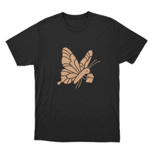 Butterfly Tag Unisex T Shirt Black