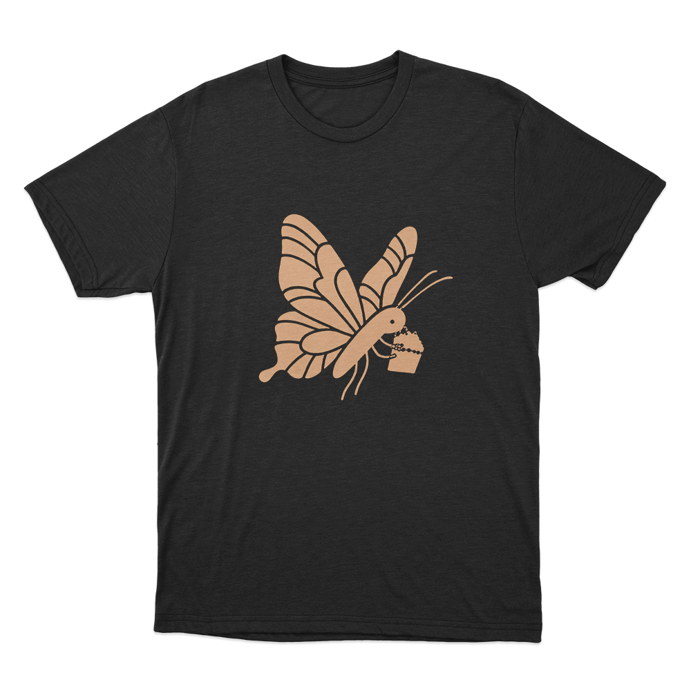Butterfly Tag Unisex T Shirt Black Butterfly Tag Unisex T Shirt Black