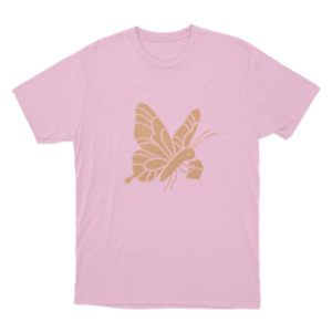 Butterfly Tag Unisex T Shirt Pink