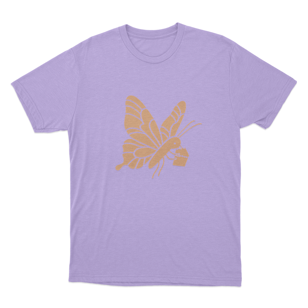 Butterfly Tag Unisex T Shirt Purple Butterfly Tag Unisex T Shirt Purple