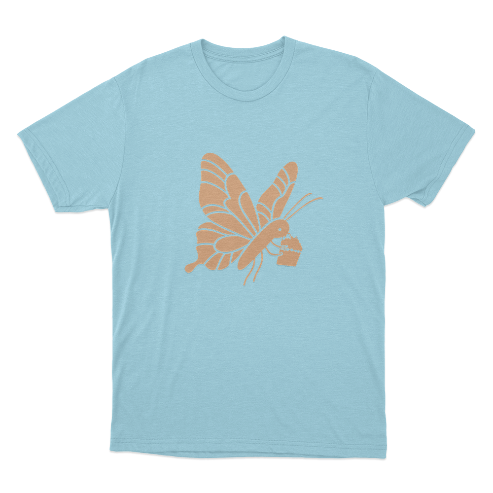 Butterfly Tag Unisex T Shirt Sky Blue Butterfly Tag Unisex T Shirt Sky Blue