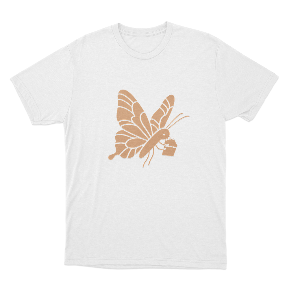 Butterfly Tag Unisex T Shirt White Butterfly Tag Unisex T Shirt White