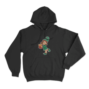 Christmas Elf Cat Present Unisex Hoodie Black