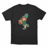 Christmas Elf Cat Present Unisex T Shirt Black
