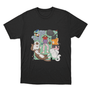 Lilsimsie Cats Books Unisex T Shirt Black
