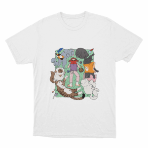 Lilsimsie Cats Books Unisex T Shirt White