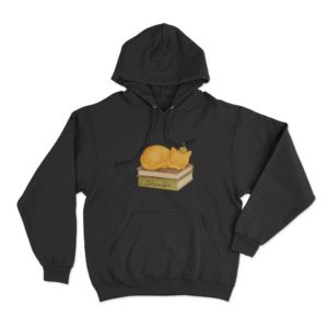 Lilsimsie Cozy Cat Nap Unisex Hoodie Black