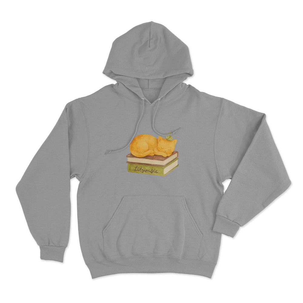Lilsimsie Cozy Cat Nap Unisex Hoodie Grey Lilsimsie Cozy Cat Nap Unisex Hoodie Grey