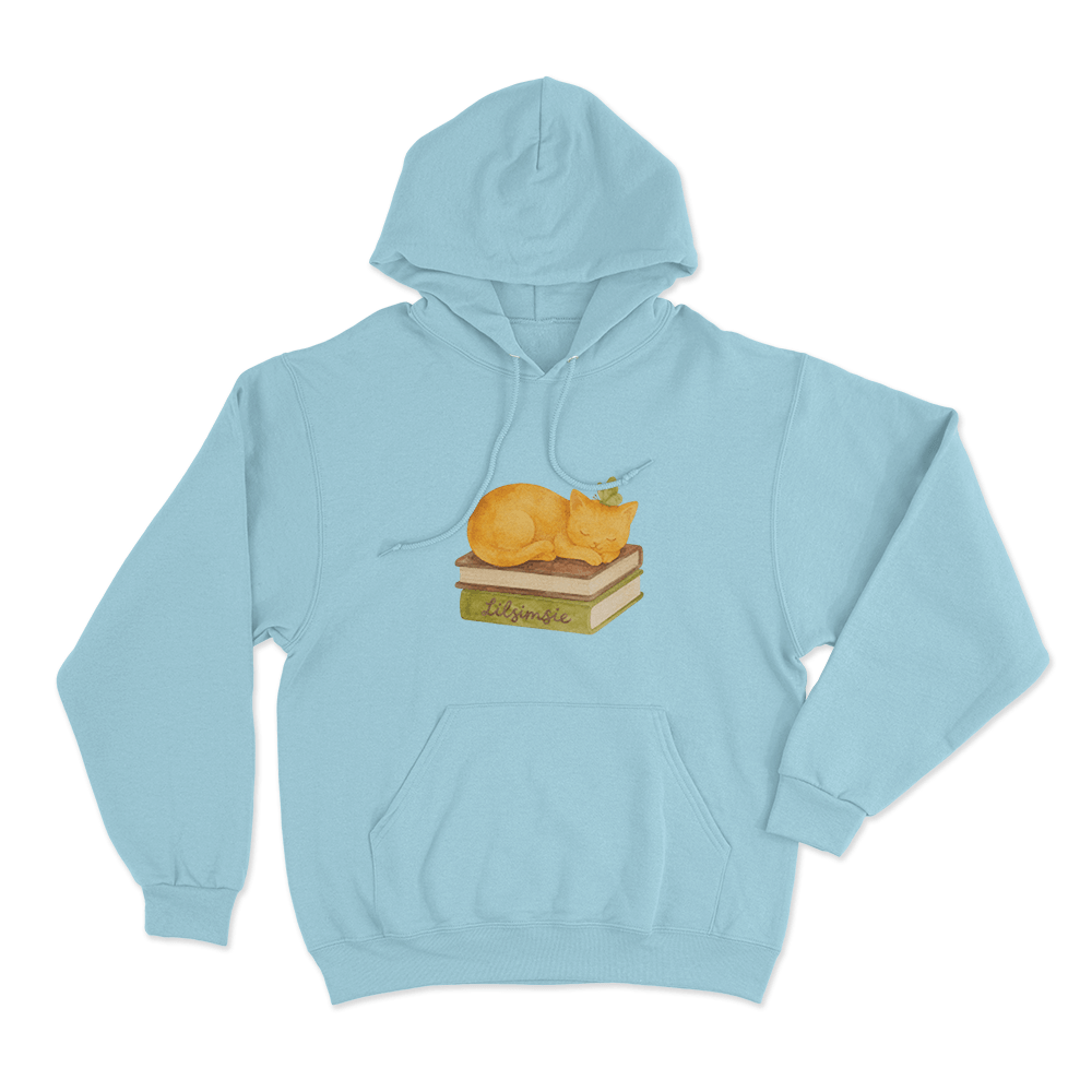 Lilsimsie Cozy Cat Nap Unisex Hoodie Sky Blue Lilsimsie Cozy Cat Nap Unisex Hoodie Sky Blue