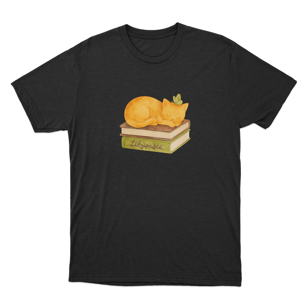 Lilsimsie Cozy Cat Nap Unisex T Shirt Black Lilsimsie Cozy Cat Nap Unisex T Shirt Black