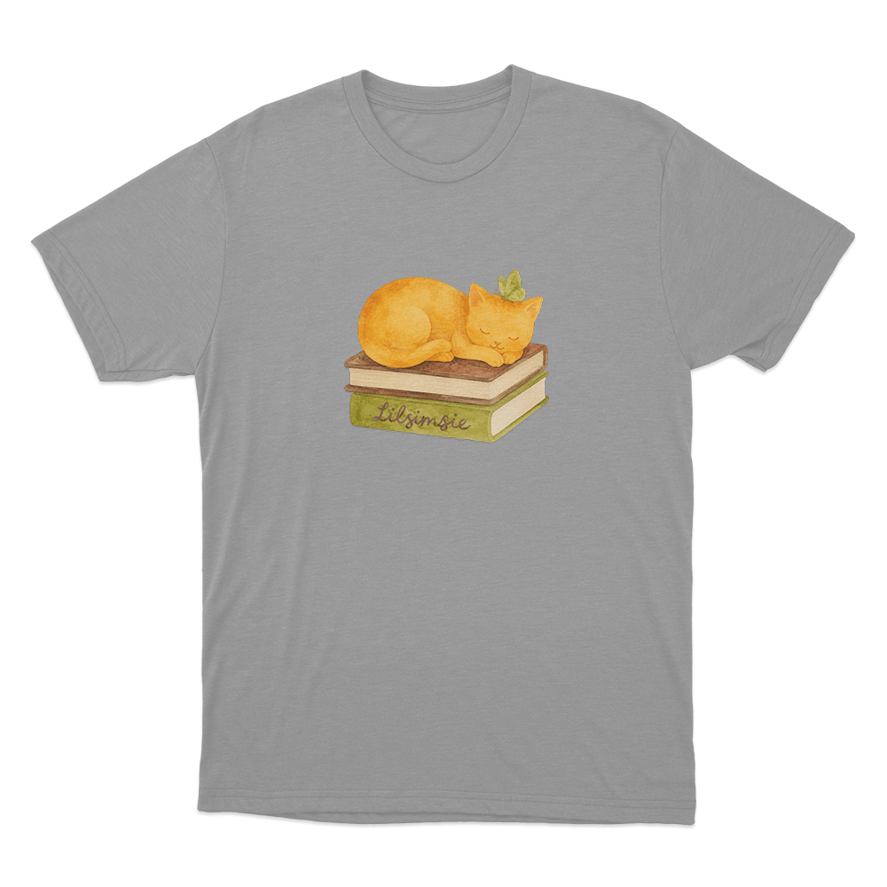 Lilsimsie Cozy Cat Nap Unisex T Shirt Grey Lilsimsie Cozy Cat Nap Unisex T Shirt Grey