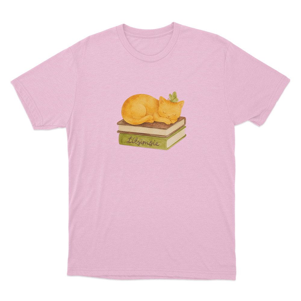 Lilsimsie Cozy Cat Nap Unisex T Shirt Pink Lilsimsie Cozy Cat Nap Unisex T Shirt Pink