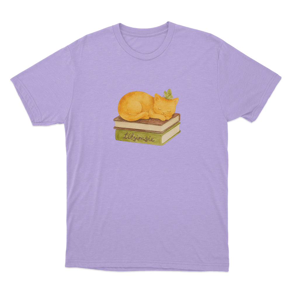 Lilsimsie Cozy Cat Nap Unisex T Shirt Purple Lilsimsie Cozy Cat Nap Unisex T Shirt Purple
