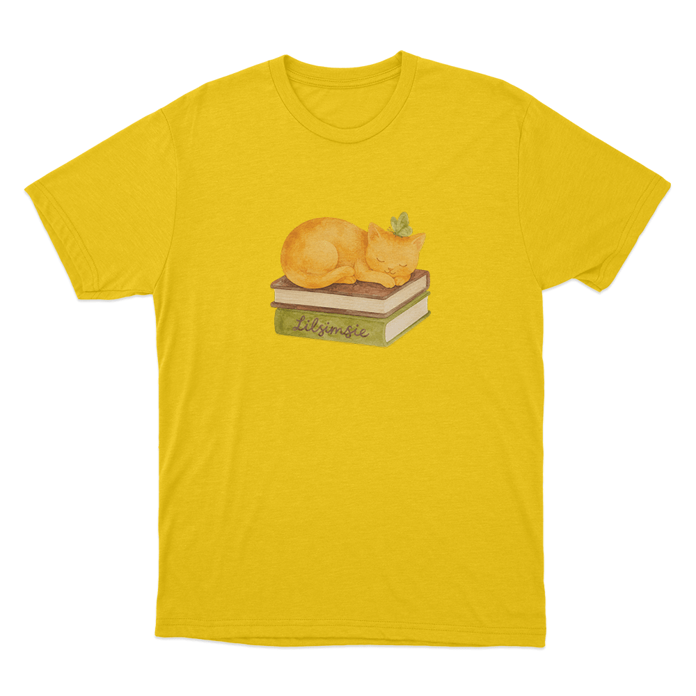 Lilsimsie Cozy Cat Nap Unisex T Shirt Yellow Lilsimsie Cozy Cat Nap Unisex T Shirt Yellow