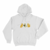 Lilsimsie Cute Cats Reading Unisex Hoodie White