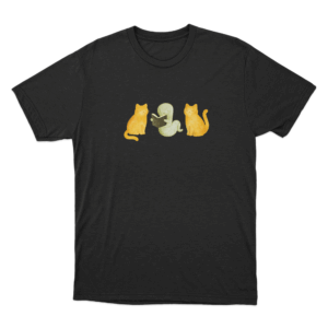 Lilsimsie Cute Cats Reading Unisex T Shirt Black