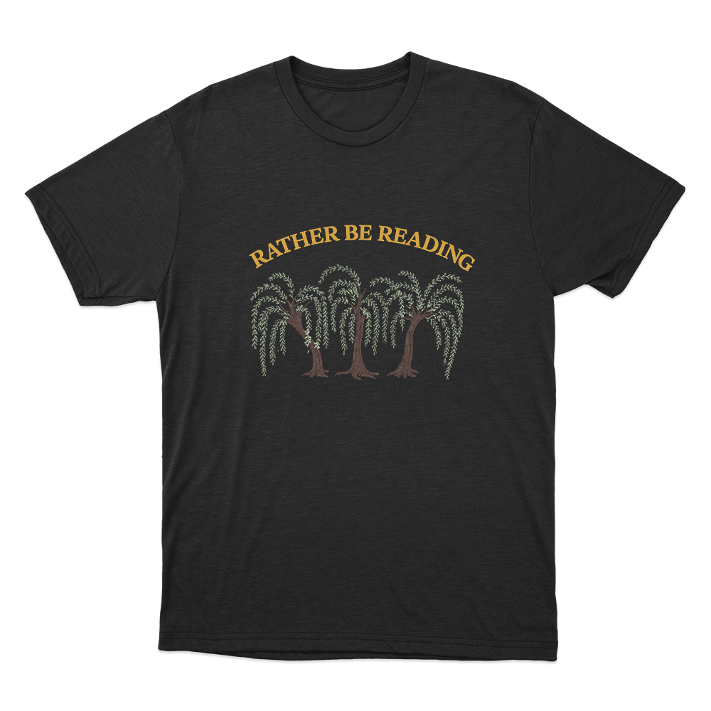 Rather Be Reading Trees Unisex T Shirt Black Rather Be Reading Trees Unisex T Shirt Black