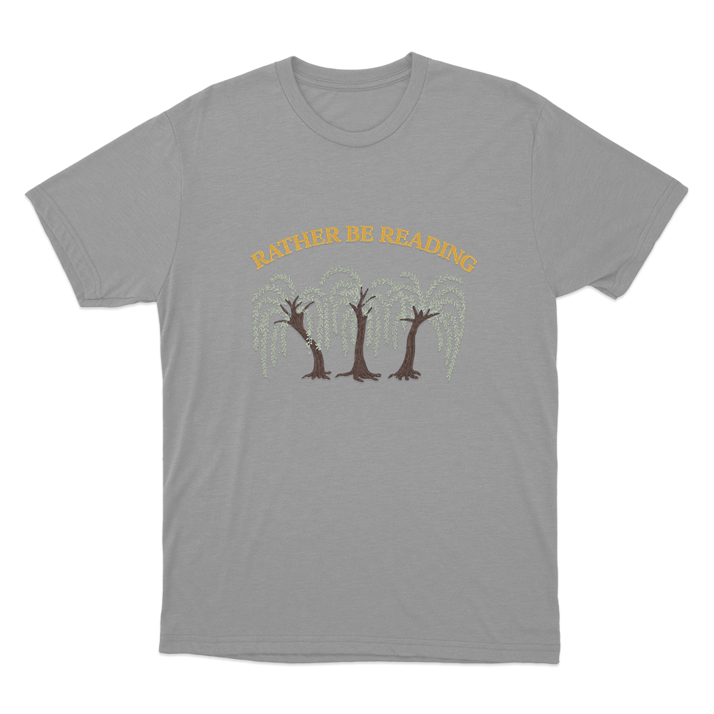 Rather Be Reading Trees Unisex T Shirt Grey Rather Be Reading Trees Unisex T Shirt Grey