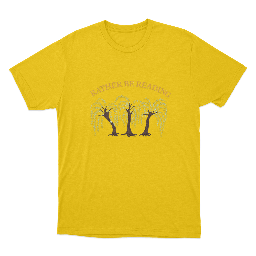 Rather Be Reading Trees Unisex T Shirt Yellow Rather Be Reading Trees Unisex T Shirt Yellow
