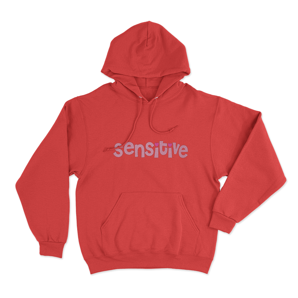 Sensitive Unisex Hoodie Red Sensitive Unisex Hoodie Red