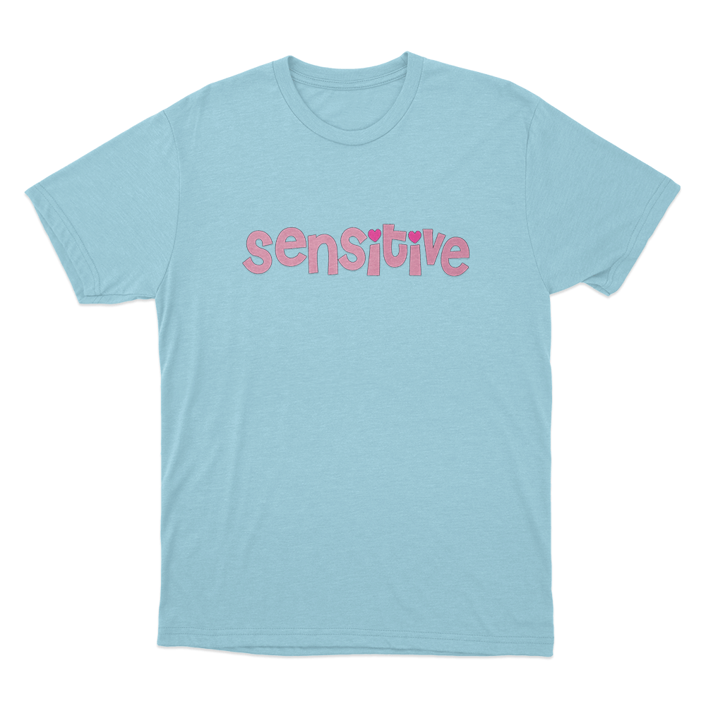 Sensitive Unisex T Shirt Sky Blue Sensitive Unisex T Shirt Sky Blue